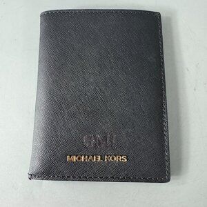 Michael Kors Hudson Black Leather Men Passport Wallet